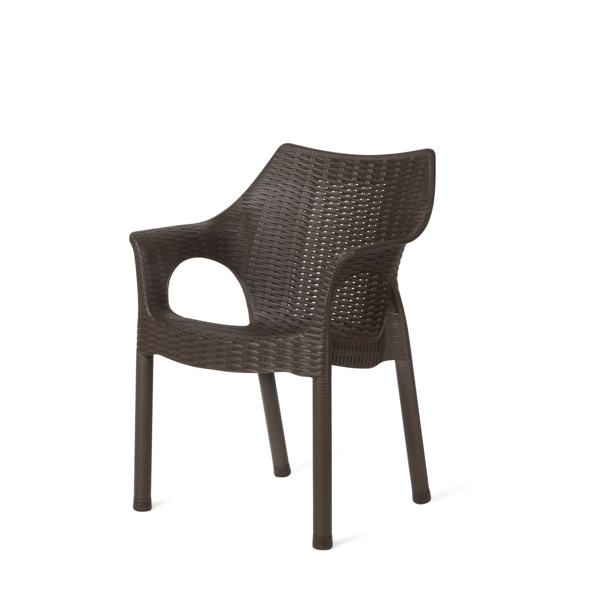 Ratanové kreslo Cambridge Dark Brown 61 x 54 x 80 cm