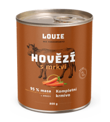 LOUIE Konzerva LOUIE hovädzie s mrkvou 800g pre psov
