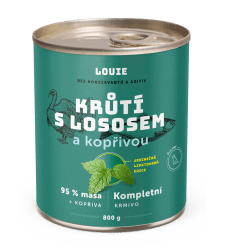 LOUIE Konzerva LOUIE morka s lososom a žihlavou 800g pre psov