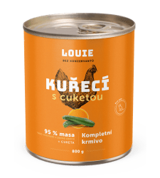 LOUIE Konzerva LOUIE kuracie s cuketou 800g pre psov