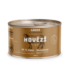 LOUIE Konzerva LOUIE hovädzie s ryžou 200g pre psov