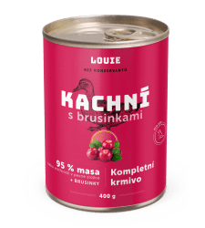 LOUIE Konzerva LOUIE kačacie s brusnicami 400g pre psov