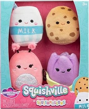 Squishville mini plyšové hračky 4 ks – Perfect Pairs Squad