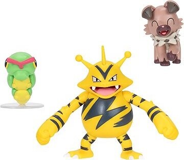 Pokémon figúrky – Caterpie, Rockruff, Electabuzz