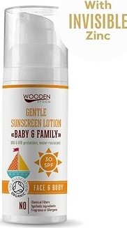 WOODENSPOON Opaľovacie telové mlieko Baby & Family SPF 30, 50 ml