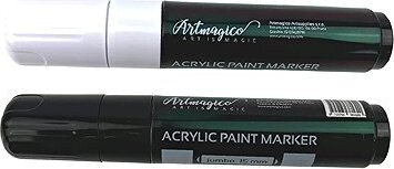 Artmagico Akrylový popisovač Jumbo 15 mm, 2 ks, čierny, biely