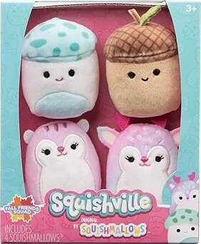 Squishville mini plyšové hračky 4 ks – Fall Friends Squad