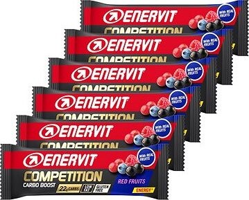 Enervit Competition Bar 6× 30 g, červené ovocie
