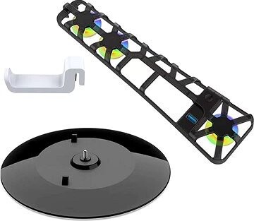 Dobe Stojan s ventilátorem a háčkem na sluchátka pro konzole Playstation 5 Slim