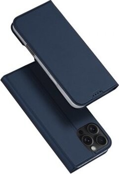 Dux Ducis Skin Pro flipové kožené puzdro na iPhone 16 Pro Blue