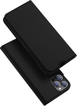 DUX DUCIS Skin Pro flipové kožené puzdro na iPhone 13 Pro Max Čierna