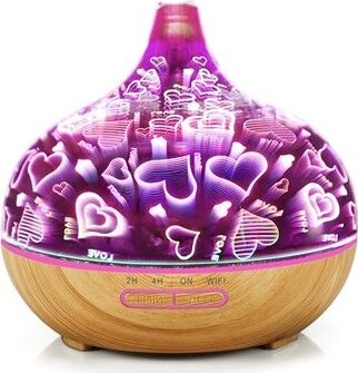 BOT Smart aróma difuzér B11 – 400 ml svetlé drevo a LED srdce
