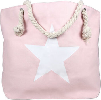 Textilománia Plážová taška Pink star, ružová