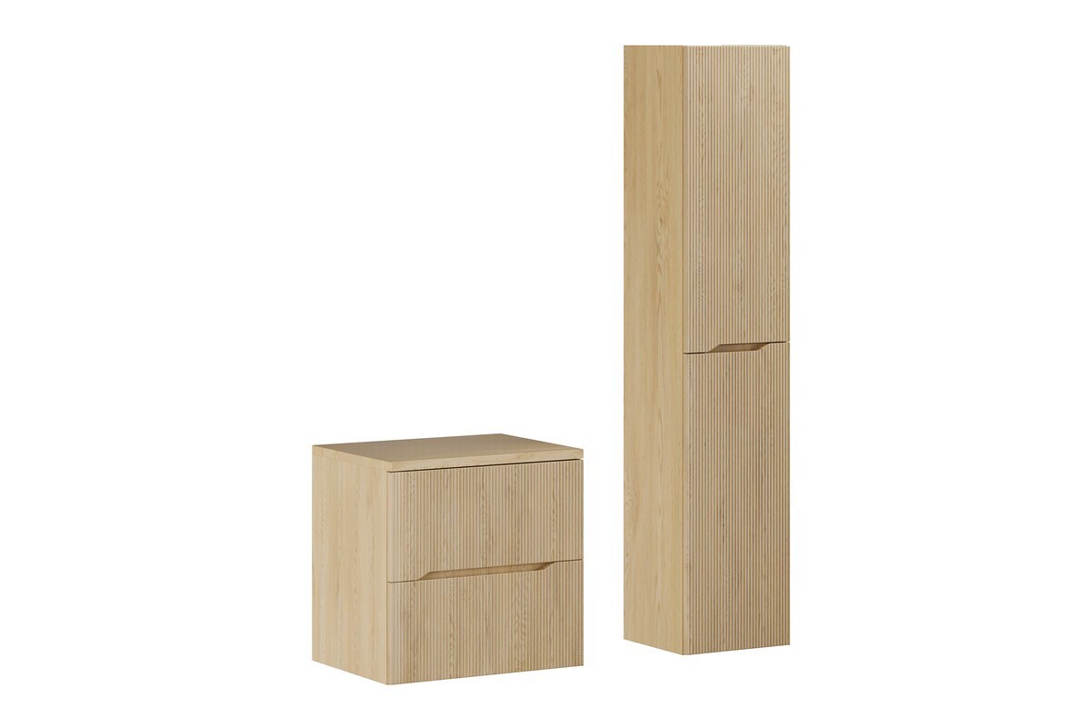 Koupelnová sestava Nordic s deskou a skříňkami 60 cm dub cremona