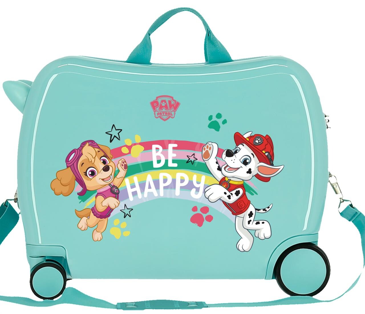 JOUMMABAGS Detský kufor na kolieskach - odrážadlo - Labková patrola - Be Happy