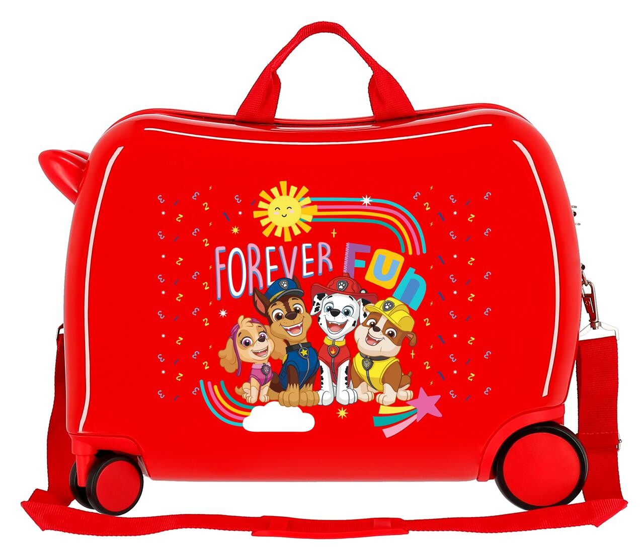 JOUMMABAGS Detský kufor na kolieskach - odrážadlo - Labková patrola - Forever Fun