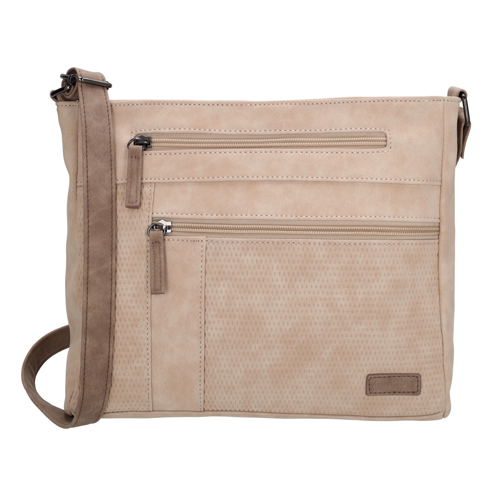 Beagles Brunete dámska crossbody kabelka dvojkomorová - svetlá taupe