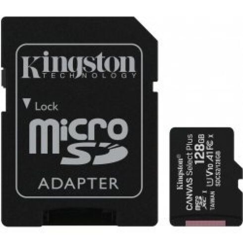 Kingston 128GB microSDXC Canvas Select Plus 100R A1 C10 Card + adaptér SDCS2128GB