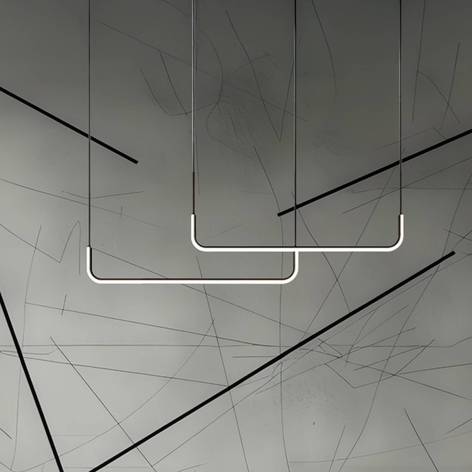 LED závesné svietidlo Horizon, kov, čierne, 4 000 K