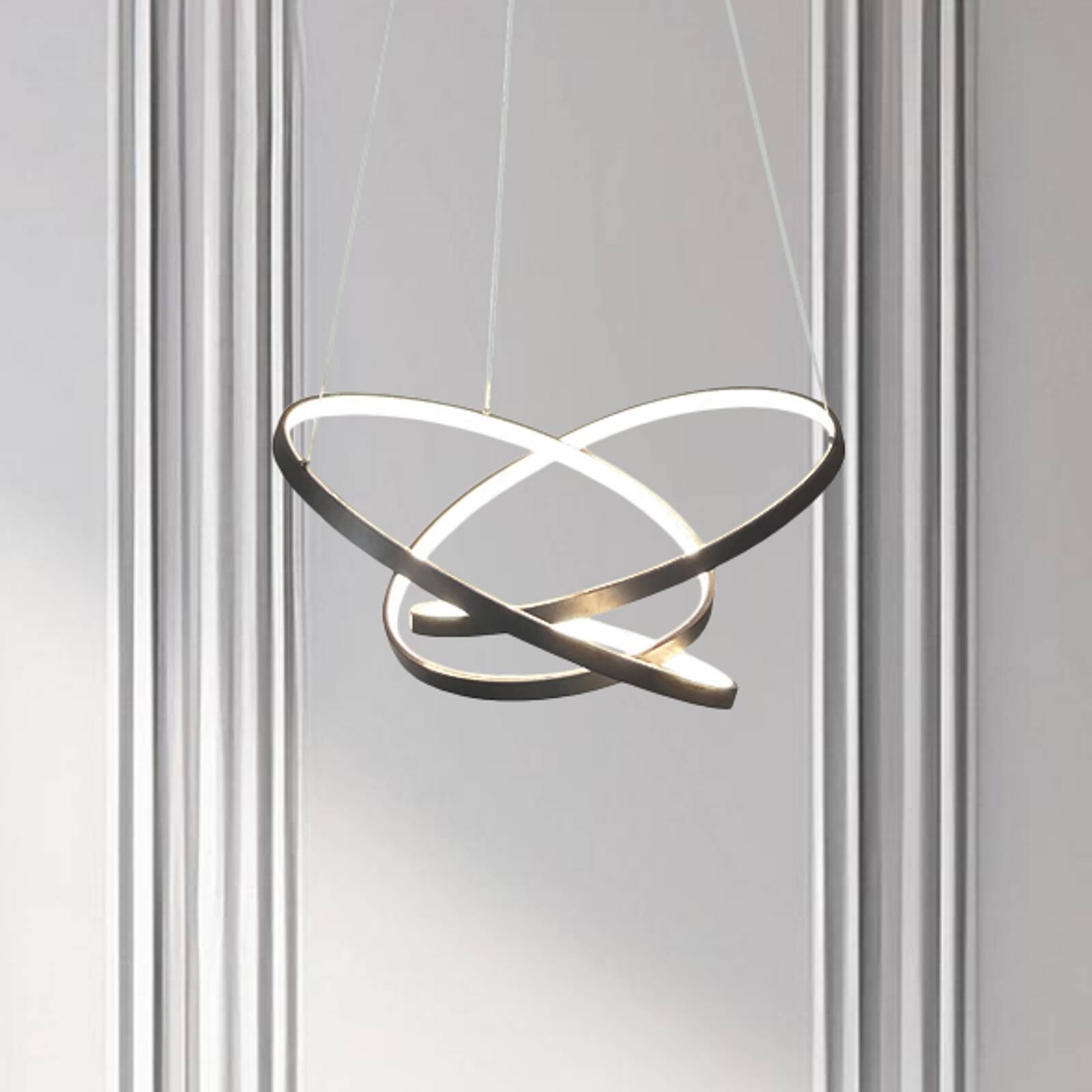 LED závesné svietidlo Empoli, kov, čierne, 4 000 K