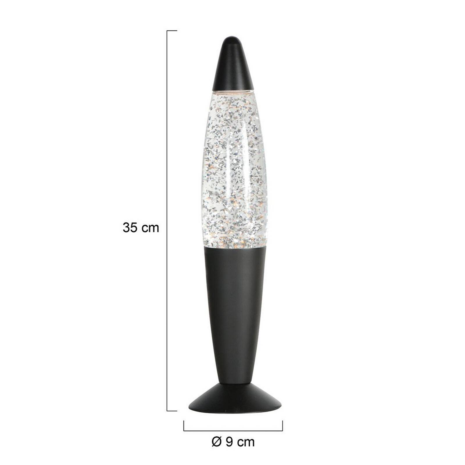 Stolová lampa Volcan 4187, čierna, trblietavý efekt, E14