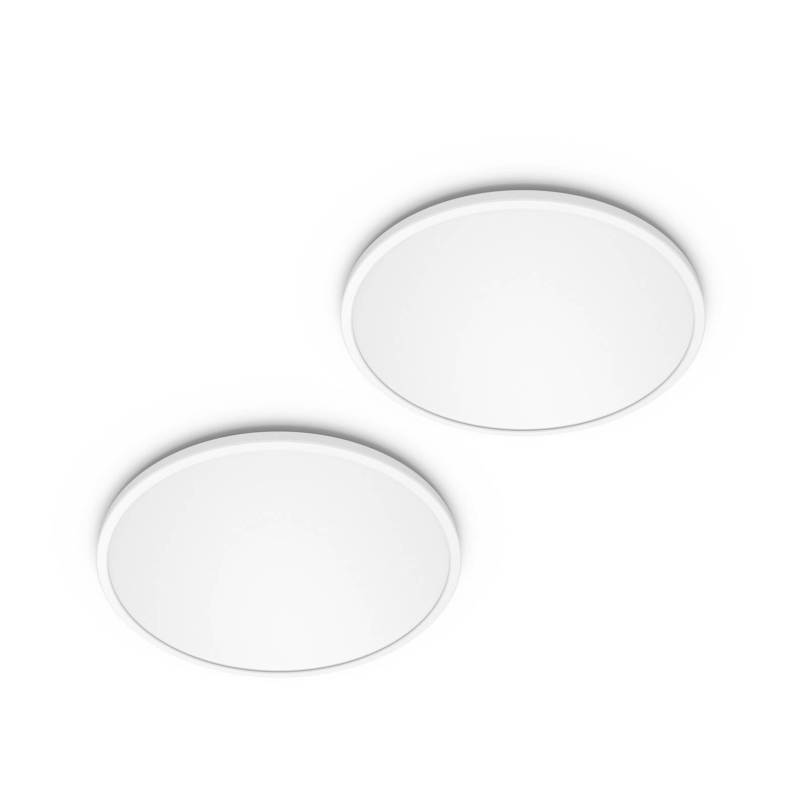 Philips LED SuperSlim sada 2 ks biela IP44 Ø 30 cm 2 700 K