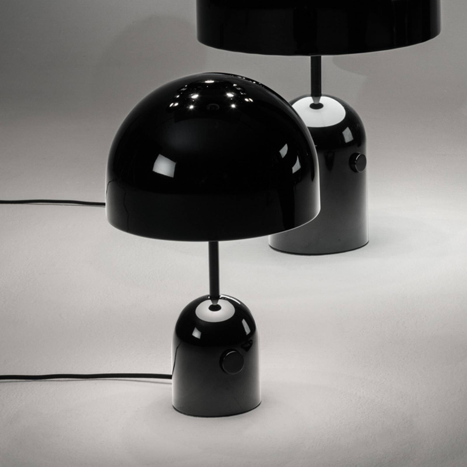 Tom Dixon Stolová LED lampa Bell, čierna, výška 43 cm, oceľ