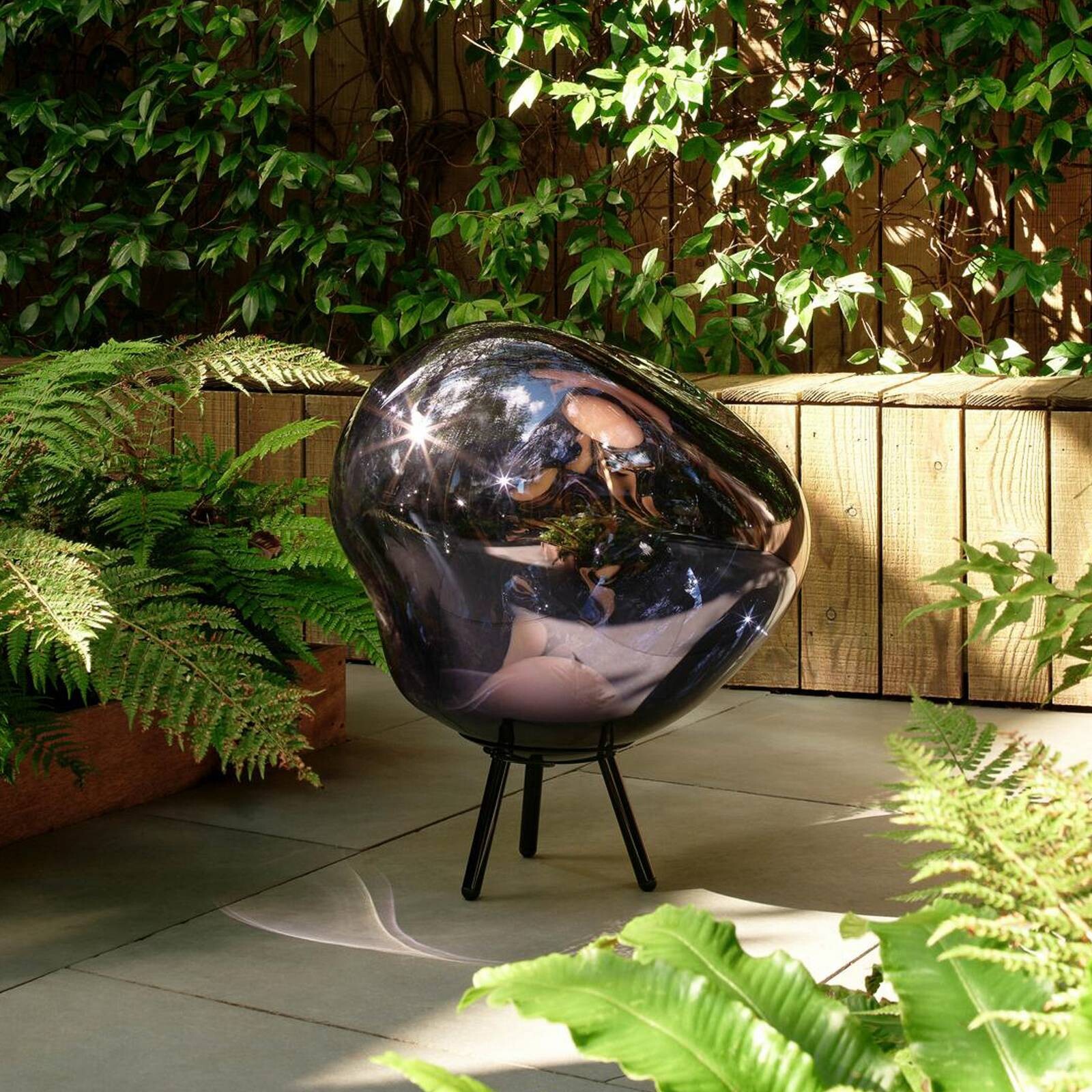 Tom Dixon LED batériová záhradná lampa Melt large, dymovo sivá