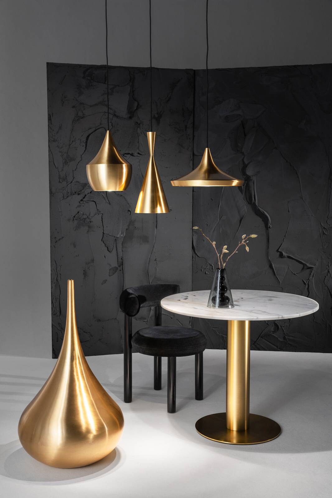 Tom Dixon LED závesné svietidlo Beat Wide, mosadzné, Ø 36 cm