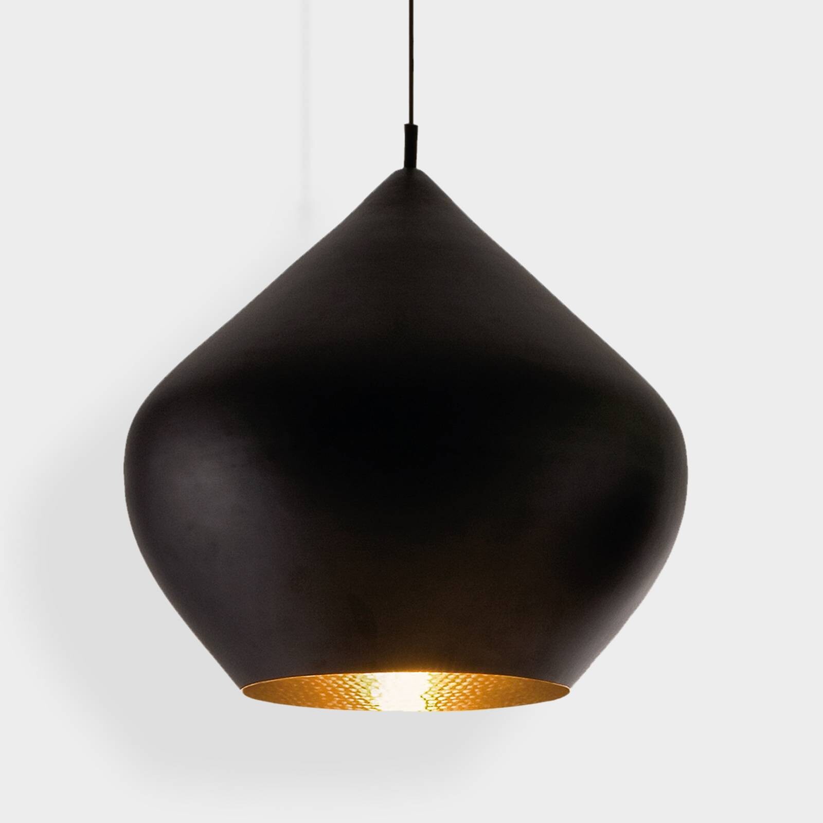 Tom Dixon LED závesné svietidlo Beat Stout, čierne, Ø 52 cm