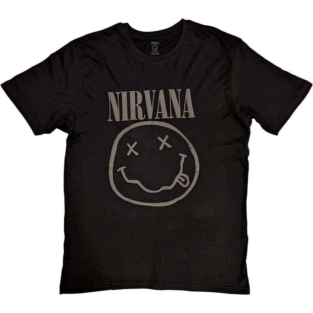 Nirvana tričko Black Smiley Čierna S