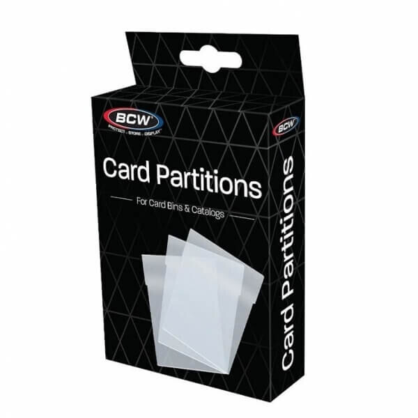 BCW Oddeľovače pre prenosný box BCW Card Bin Partitions Clear - 12 ks