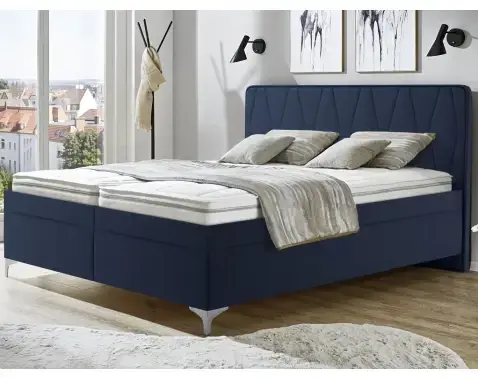 Posteľ Moosa 180x200 cm, námornícka modrá látka%