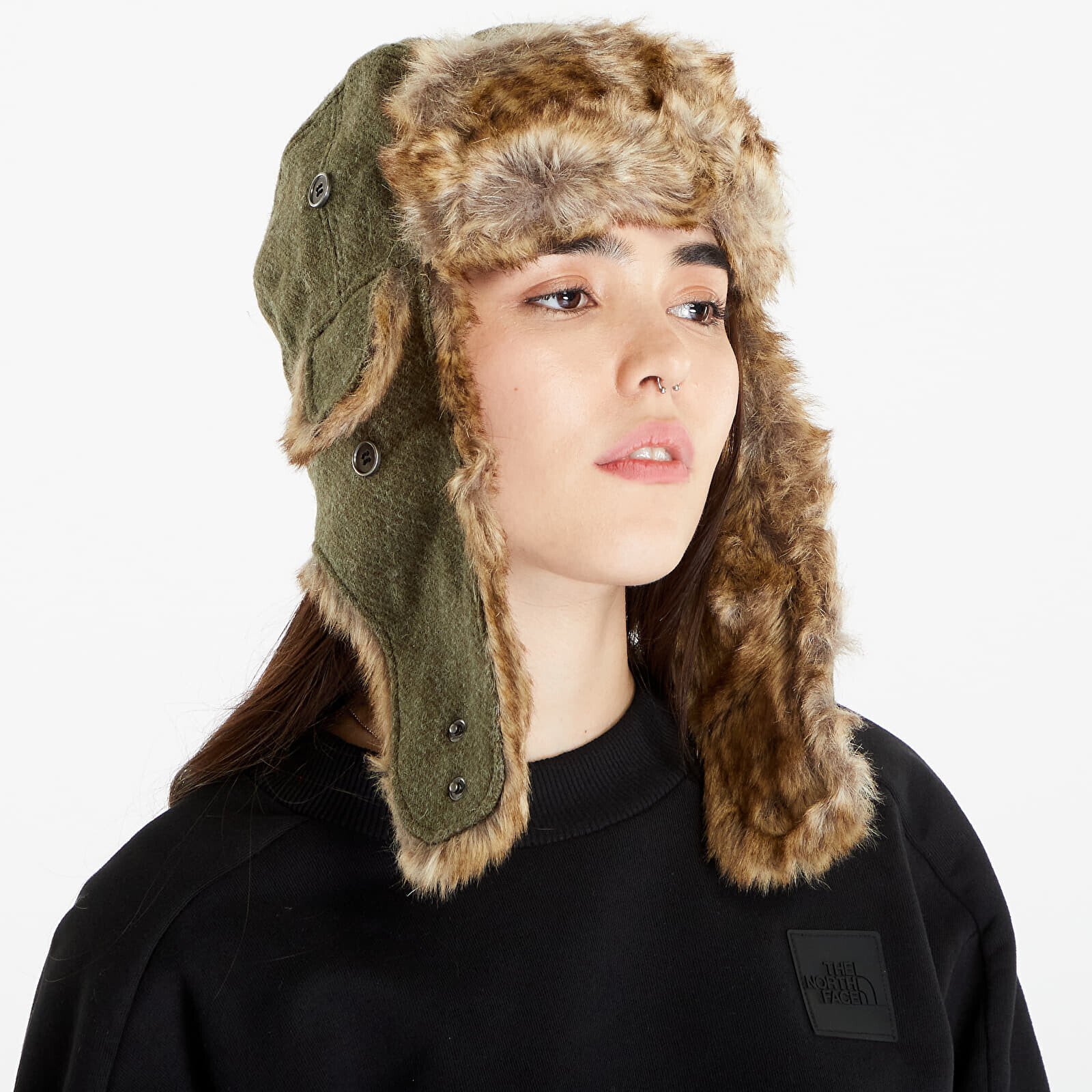 New Era Harris Tweed Trapper New Olive M