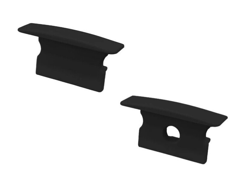 LED Solution Koncovka vstavaného profilu V25 čierna Vyberte variantu: Koncovka s otvorom LP316B-END-HOLE