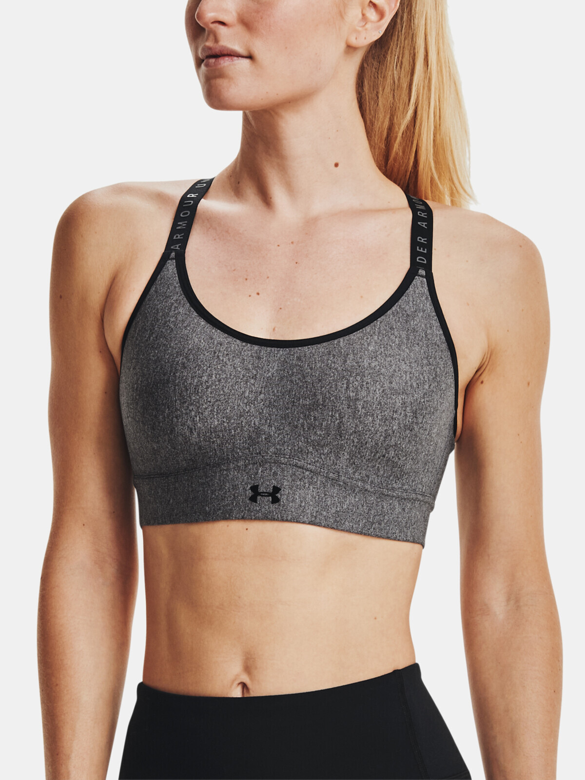 Under Armour Bra UA Infinity Mid Hthr Cover-GRY - Women
