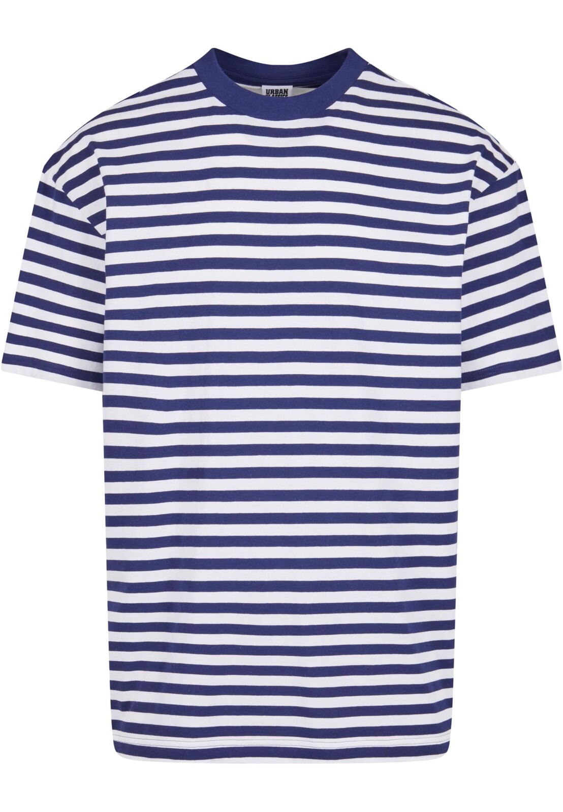 Men's T-shirt Regular Stripe - white/dark blue