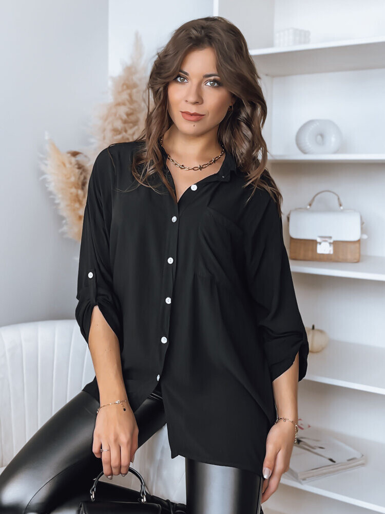 Dámska elegantná košeľa RANCH Farba čierna DSTREET