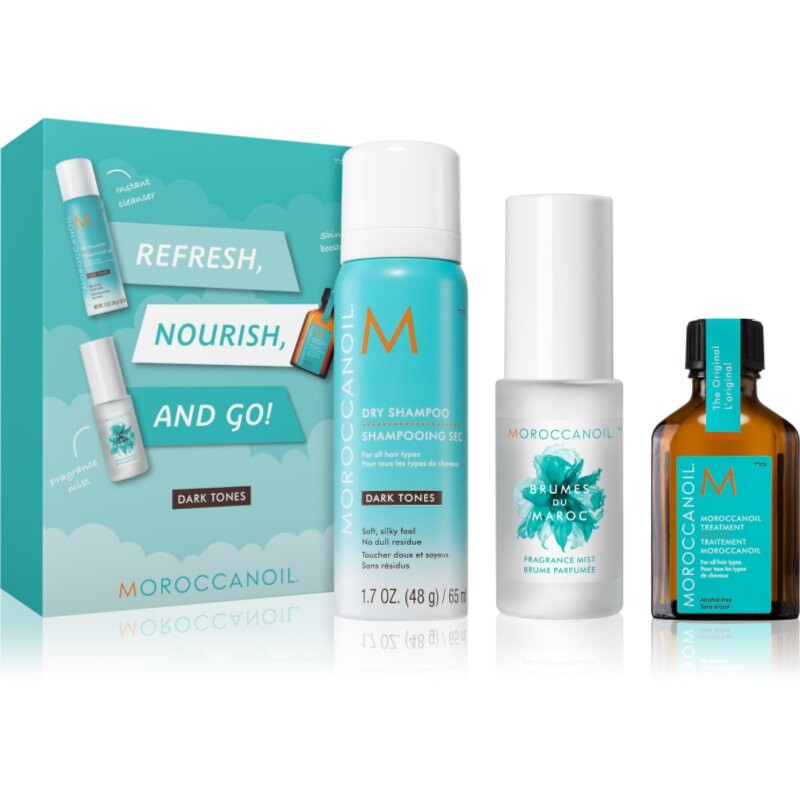 Moroccanoil Refresh, Nourish, and Go! (Dark Tones) sada pre tmavé vlasy pre ženy
