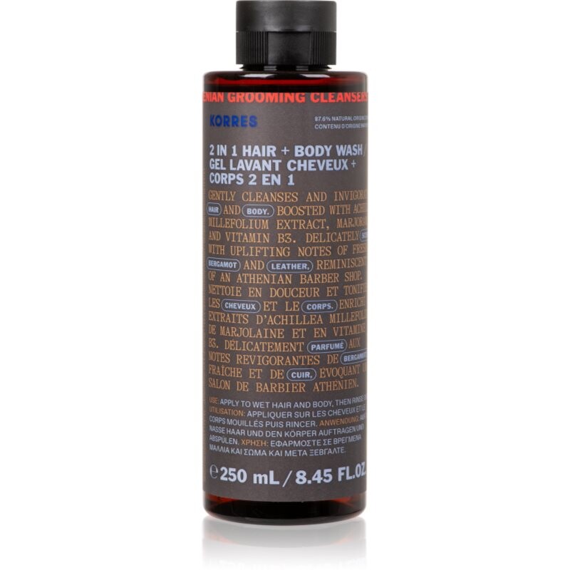 Korres Athenian Grooming šampón a sprchový gél 2 v 1 pre mužov 250 ml
