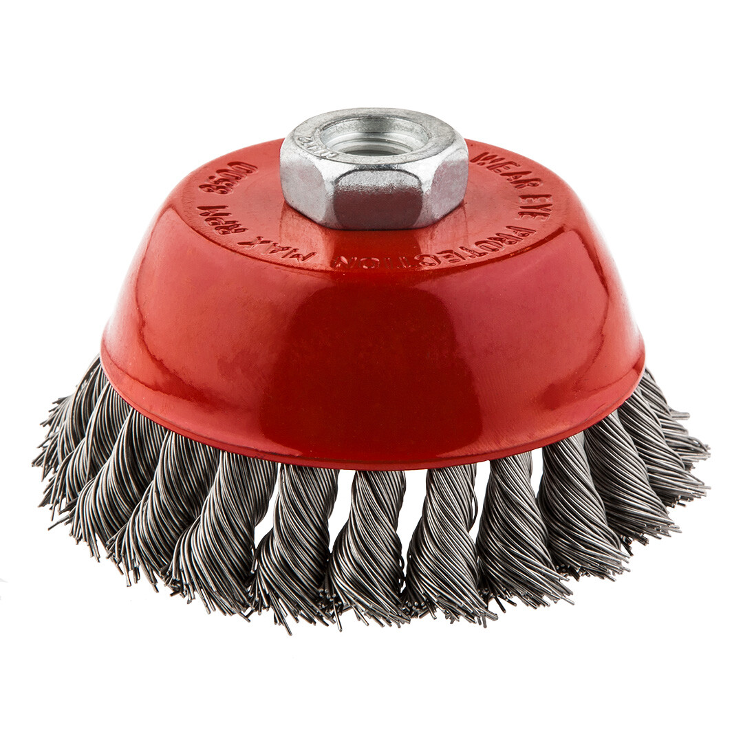 GRAPHITE Drôtená kefa 100 mm x M14, INOX 57H583