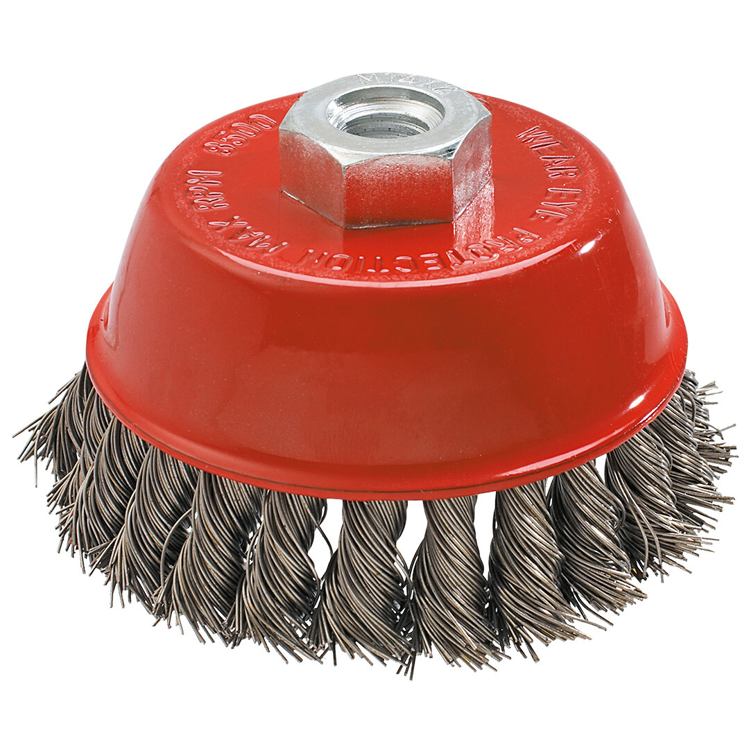 GRAPHITE Drôtená kefa 65 mm x M14, INOX 57H581
