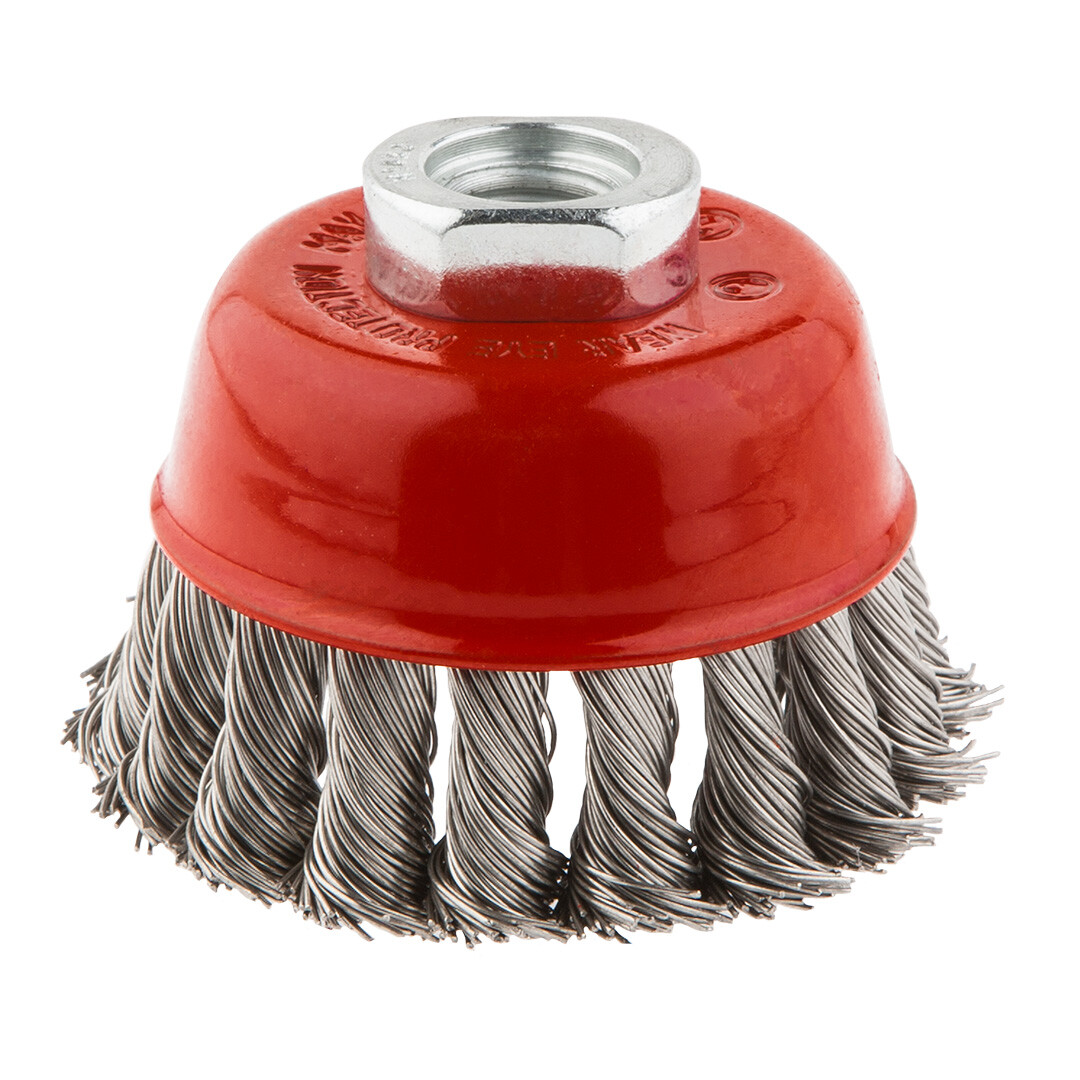 GRAPHITE Drôtená kefa 80 mm x M14, INOX 57H582