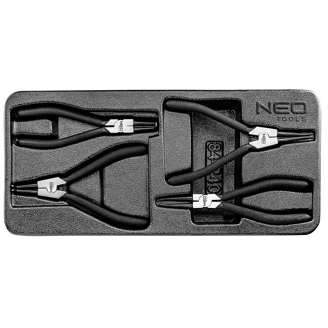 NEO TOOLS Kliešte na poistné krúžky, súprava 4 ks 84-240