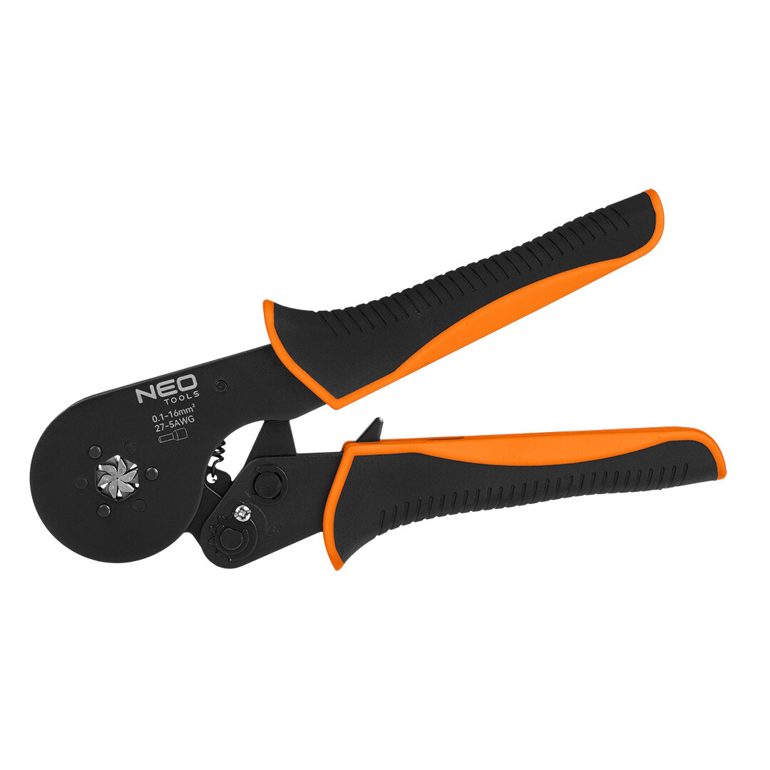 NEO TOOLS Krimpovacie kliešte na koncové objímky 6 kameňov, priemer objímky: 0,1 - 16 mm2 01-548