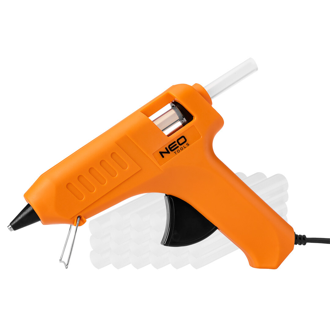 NEO TOOLS Lepiaca pištoľ 11 mm, 40 W + 24 kaziet s lepidlom 17-102