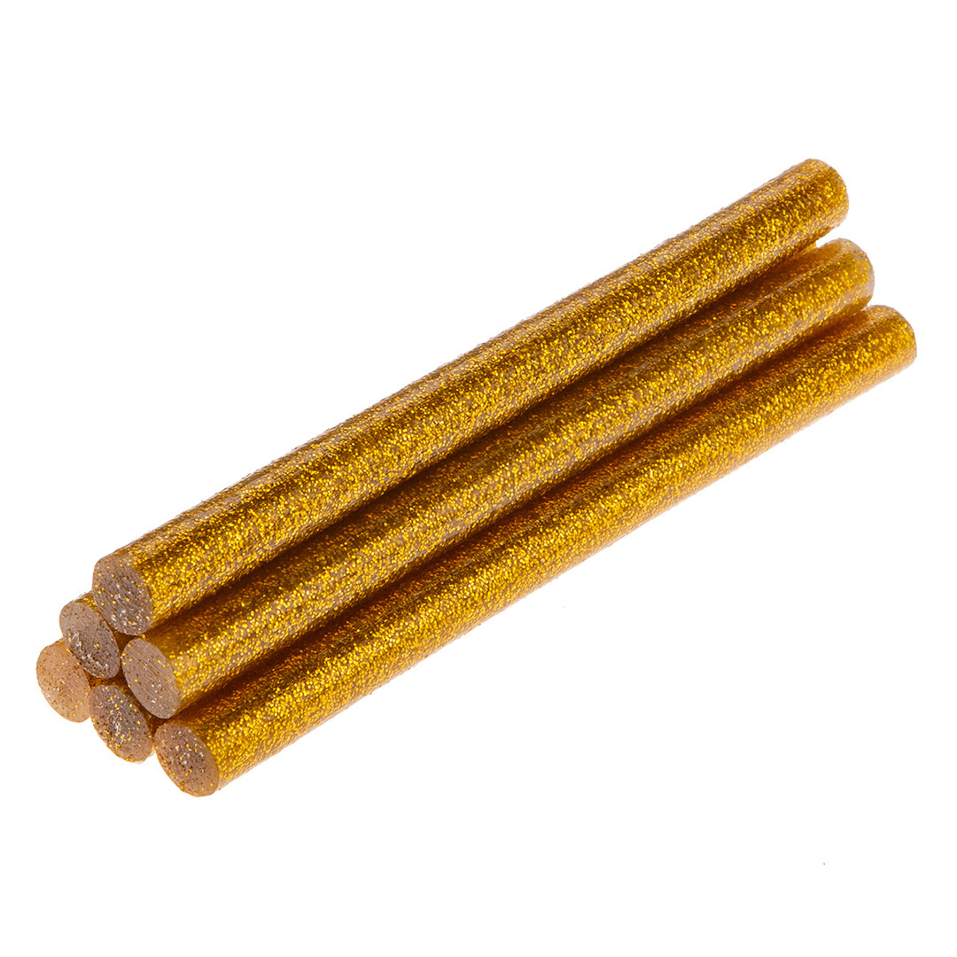 TOPEX Lepiace tyčinky, zlato, brokát, 6 ks, 8 mm x 100 mm 42E181