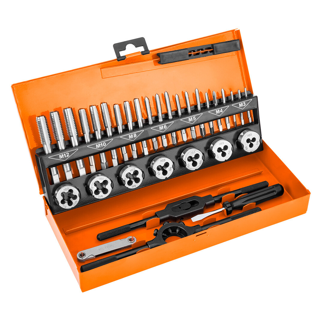 NEO TOOLS Sada závitníkov, M3 - M12, 32 ks 12-915