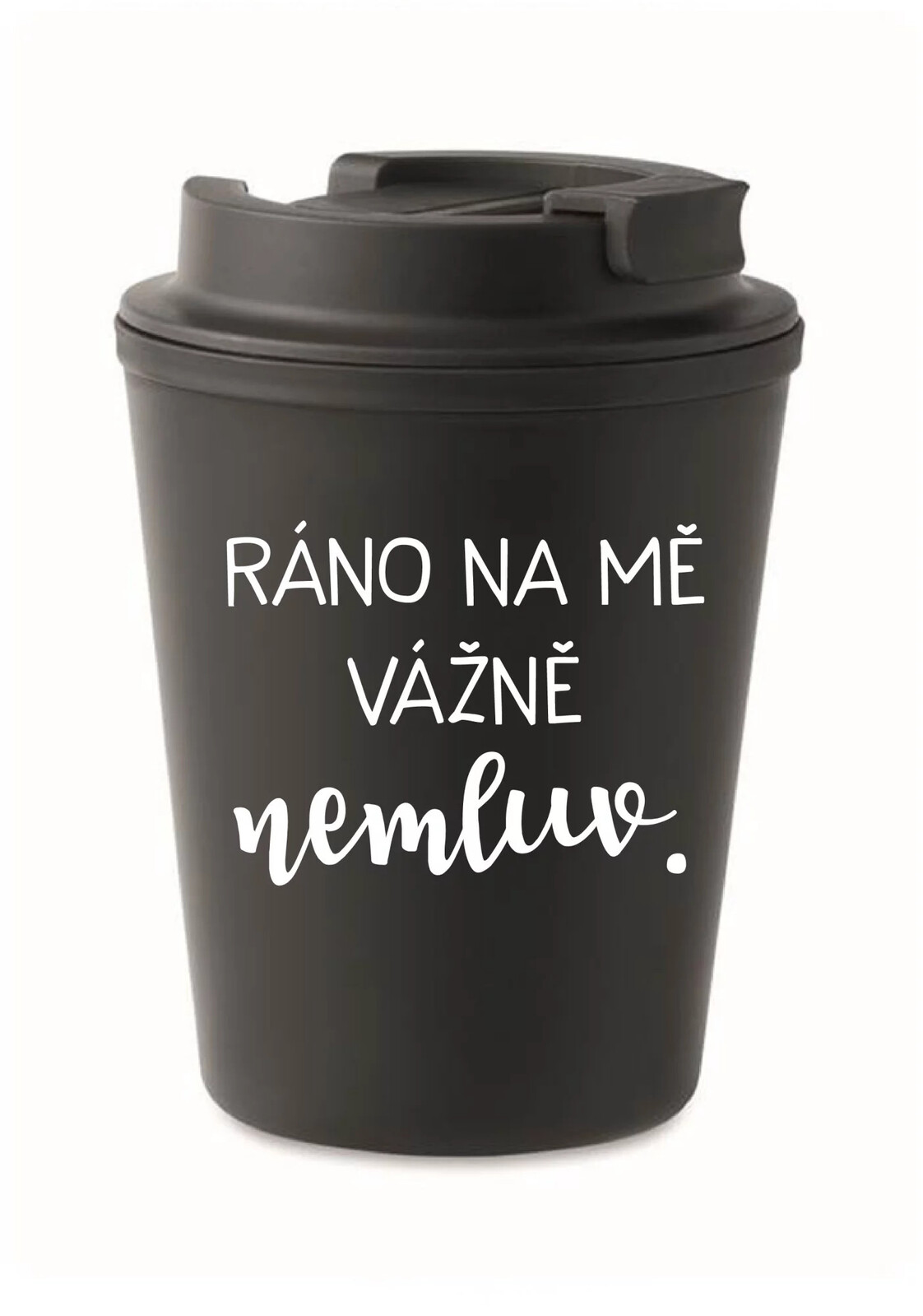 I'M DEARLY LOVING IT - čierny termohrnček 300 ml