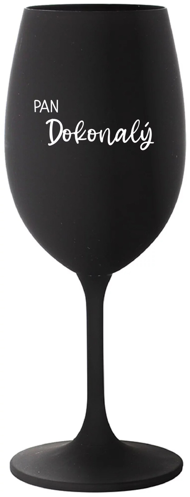 Mr. Perfect - čierny pohár na víno 350 ml